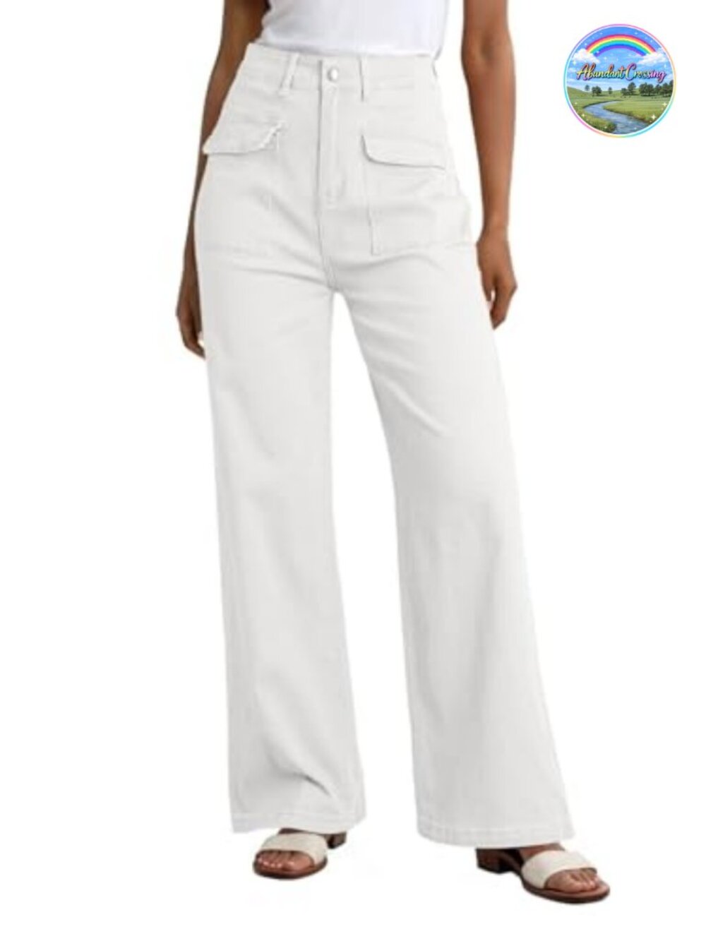 Cargo Baggy Wide Leg High Waist Casual Stretch Pants